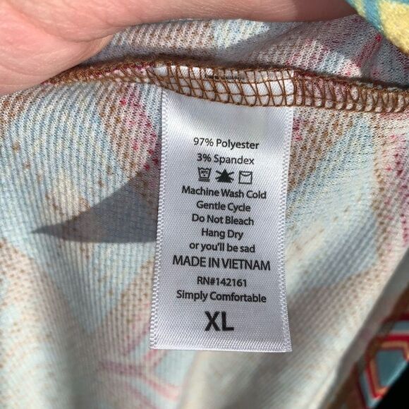 Lularoe southwest triangle tan knit travel XL normcore dress - Picture 3 of 3